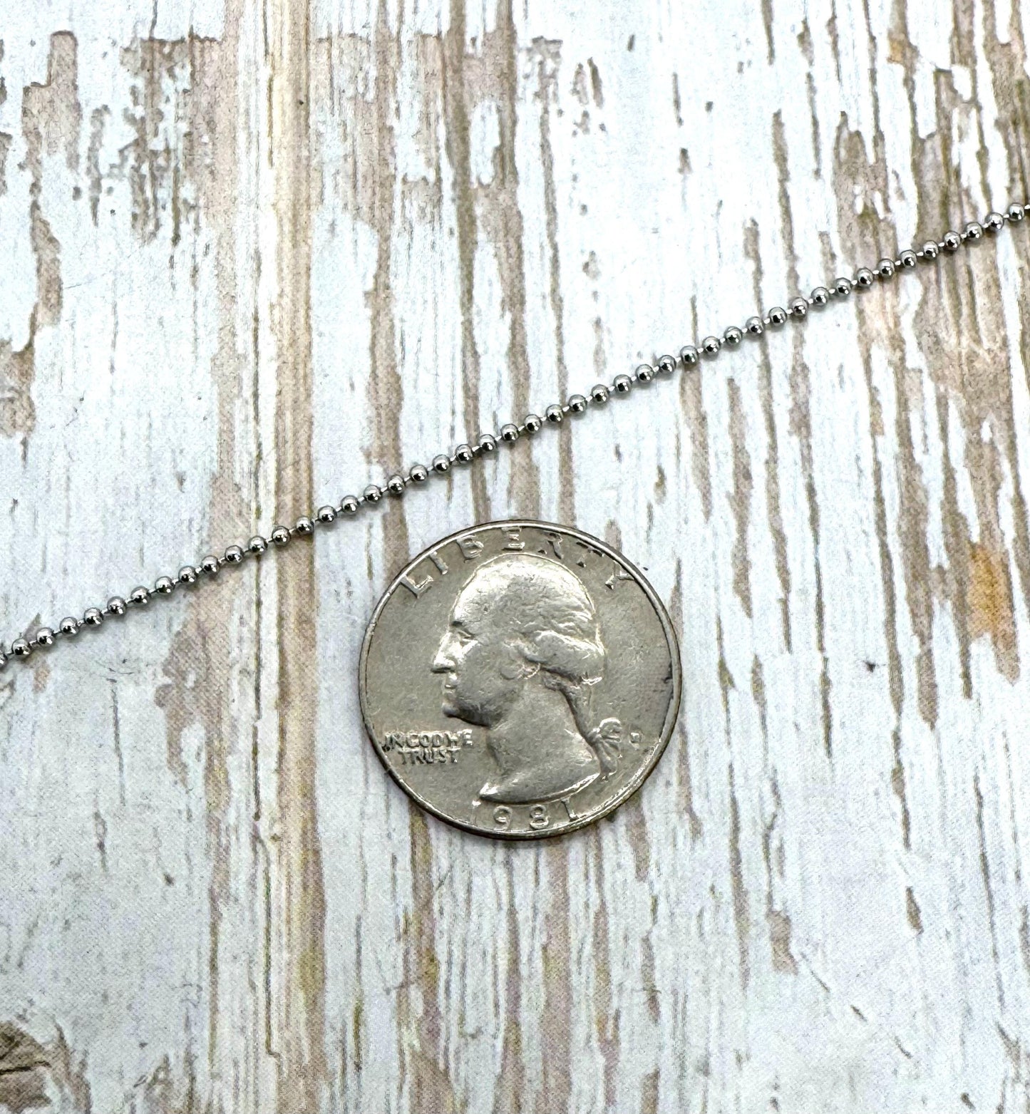 1.5mm Ball Chain, Stainless Steel