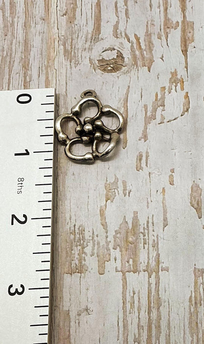 Bold Flower Pendant, Antiqued Pewter - PT398