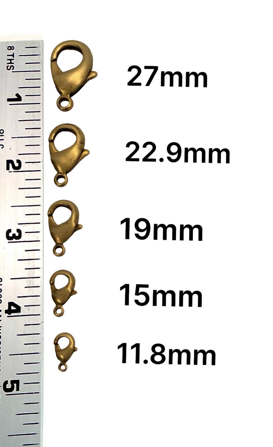 Multiple Sizes Lobster Clasp, Antiqued 18K Gold Plated