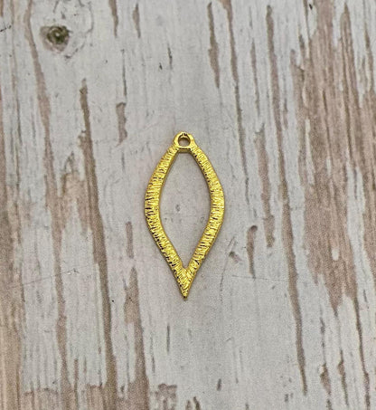 Aros lágrima acanalados (Set de 2), chapado en oro de 18K satinado - ST224