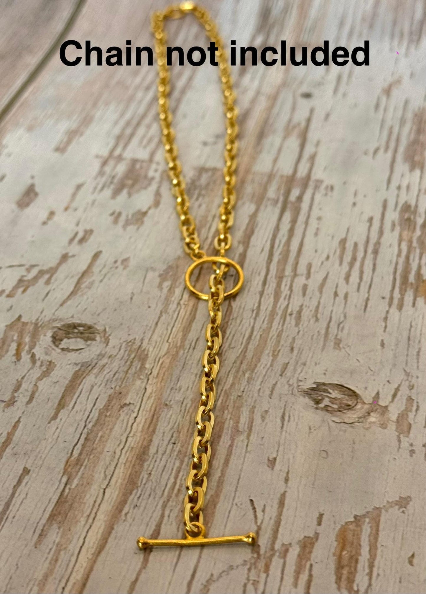 Simple Toggle Clasp, Satin 18K Gold Plated - ST222