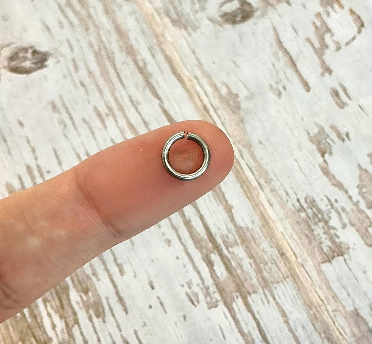 8mm 16 Gauge Bulk Jump Rings by Weight, Antiqued Pewter Plated - P038-JR