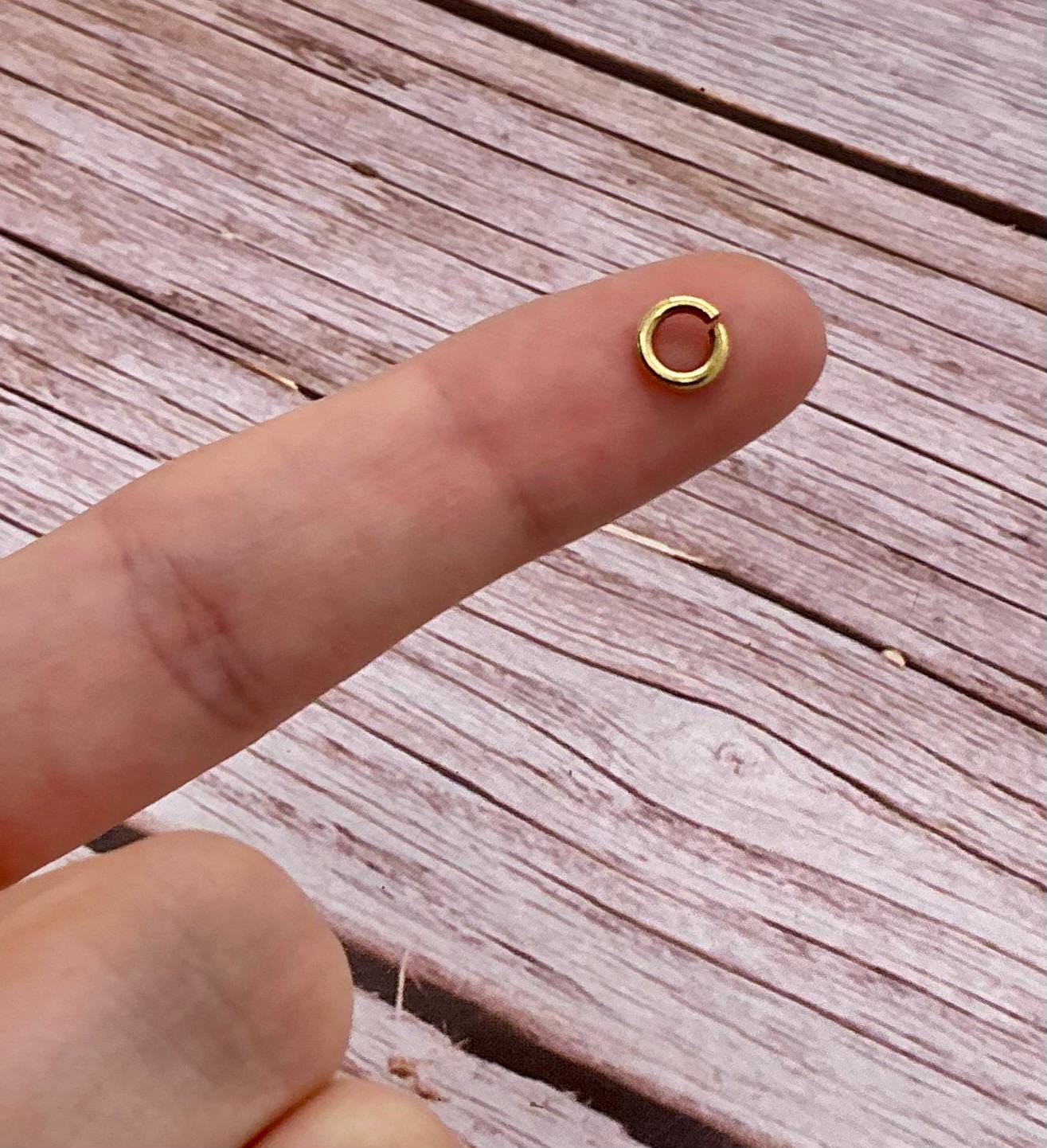 6mm 16 Gauge Jump Rings by Weight, Antiqued 18k Gold Plated - A029-JR