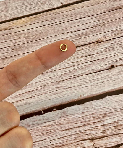 5mm 18 Gauge Jump Rings, Antiqued 18K Gold Plated - A026-JR