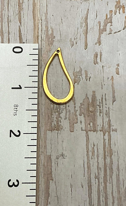 Boucles d'oreilles en forme de gouttes (Lot de 2), Plaqué or 18 carats vieilli - AG043