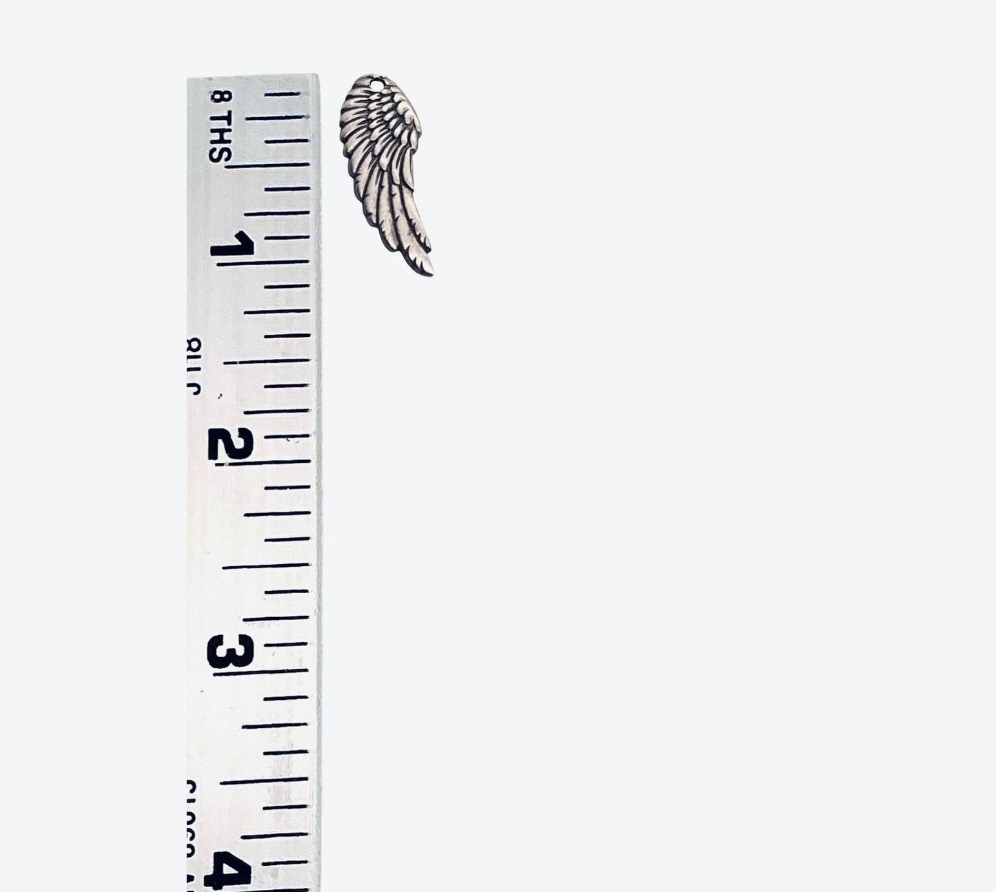 Large Angel Wing Charm, Antiqued Pewter - PT395