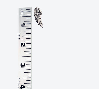 Large Angel Wing Charm, Antiqued Pewter - PT395