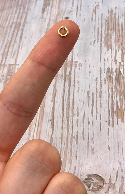 5mm 16 Gauge Bulk Jump Rings by Weight, Satin 18k Gold Plated - T041-JR