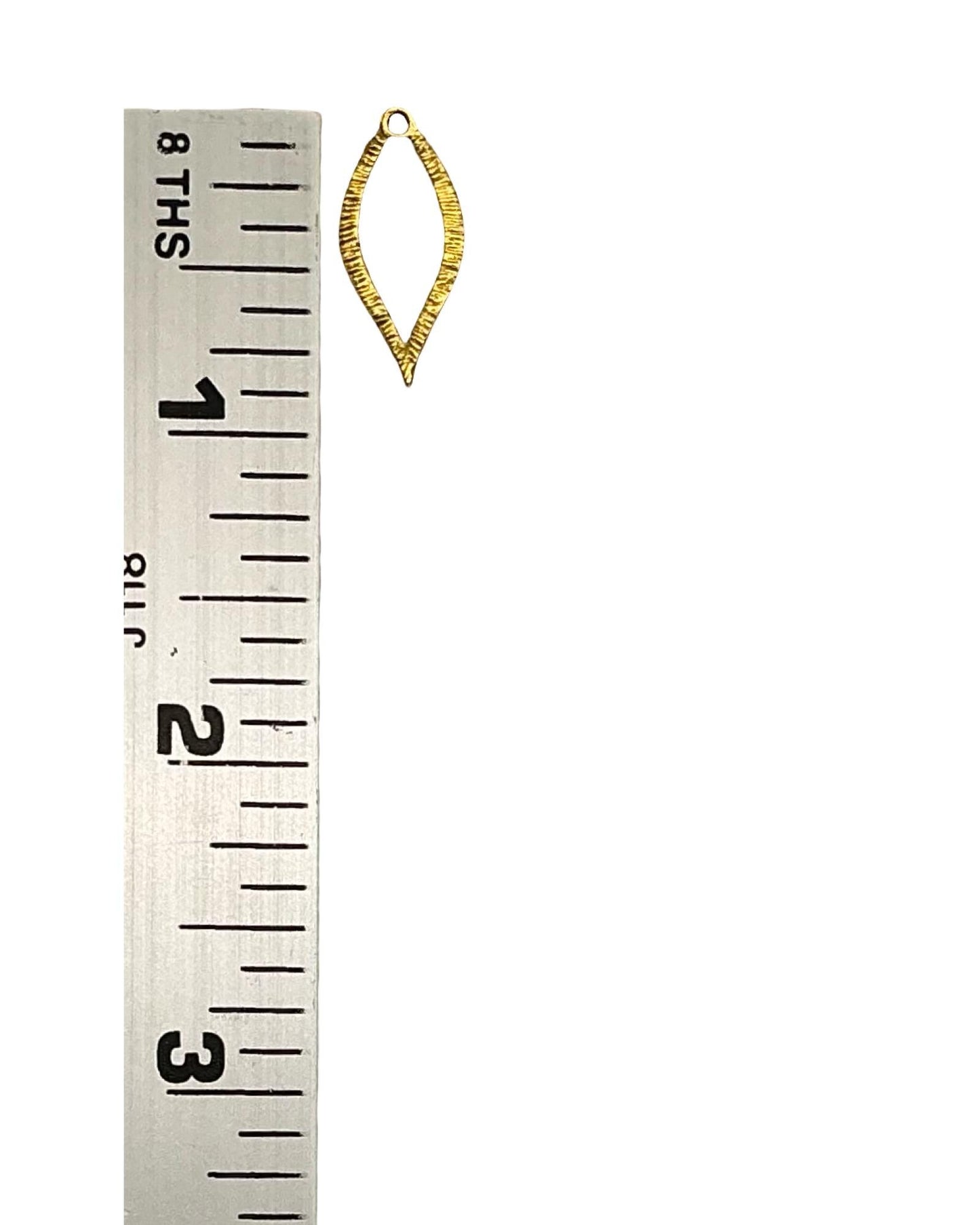 Ridged Teardrop Loops (Set of 2), Antiqued 18k Gold Plated - AG044