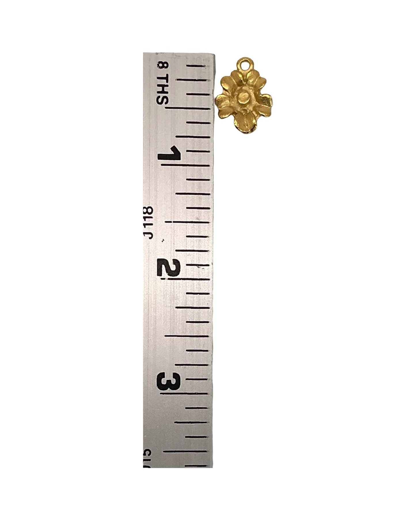 Petit Charme Fleur Moderne, Plaqué Or 18k Satiné - ST221