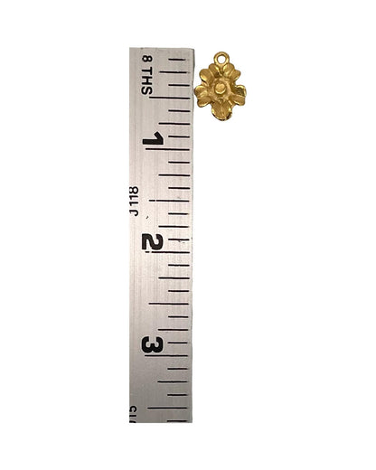 Petit Charme Fleur Moderne, Plaqué Or 18k Satiné - ST221