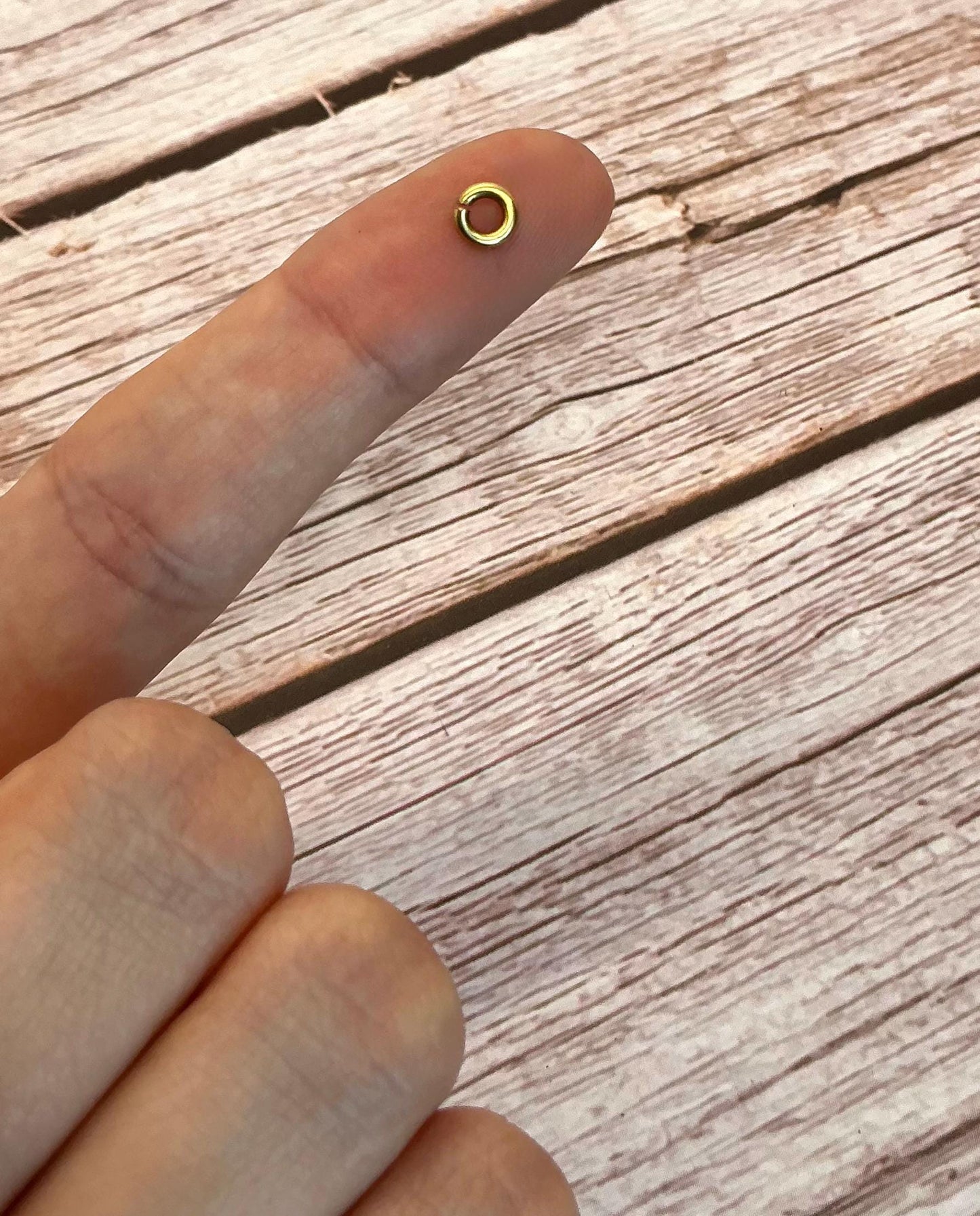 5mm 16 Gauge Unsoldered Jump Rings by Weight, Antiqued 18k Gold Plated - A027-JR