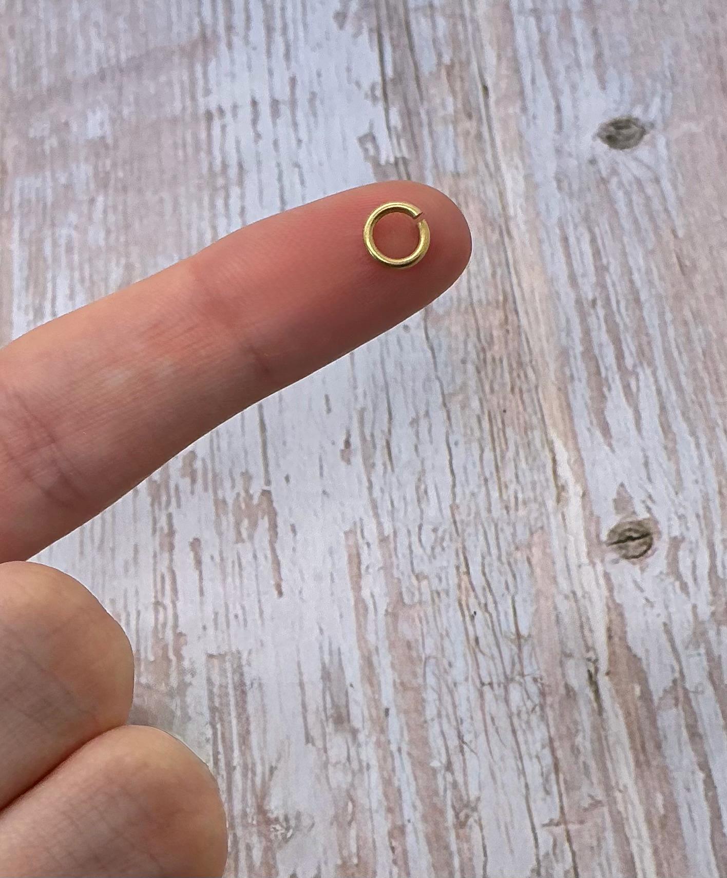 6mm 18 Gauge Bulk Jump Rings by Weight, Satin 18K Gold Plated -T042-JR
