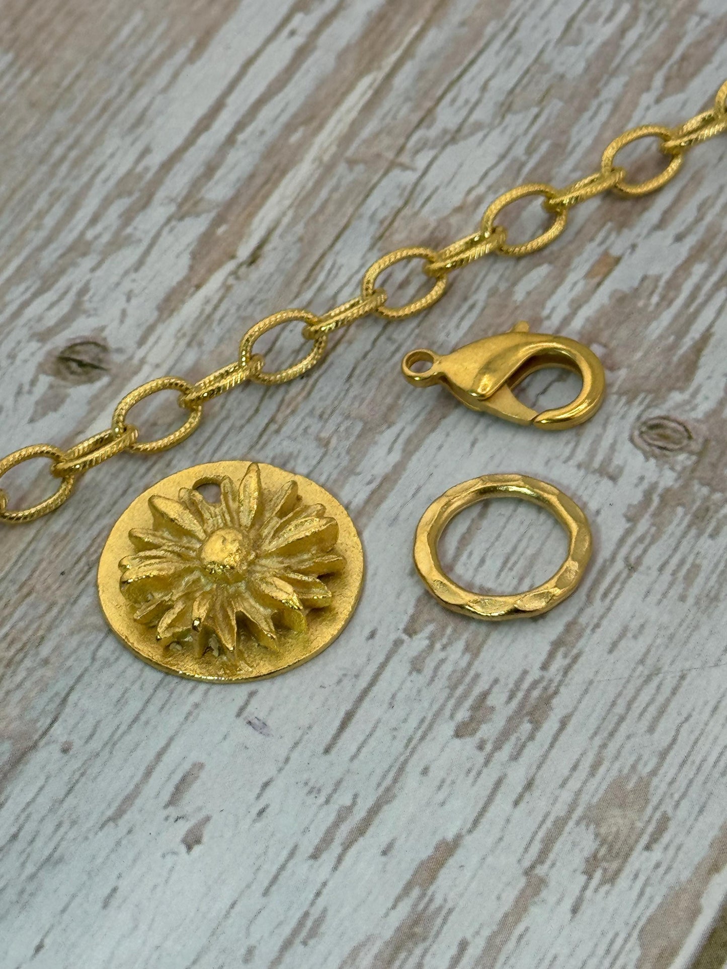 Chaîne maillons 9x6mm, Plaqué or 18k finition satinée - S082-CH