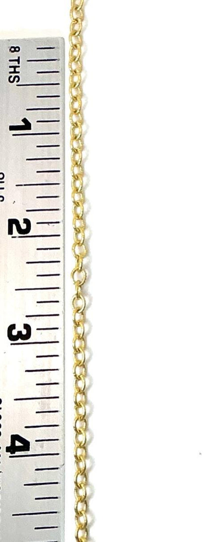 Chaîne Câble Ovale Petite, Plaqué Or 18 carats Satiné - S086-CH