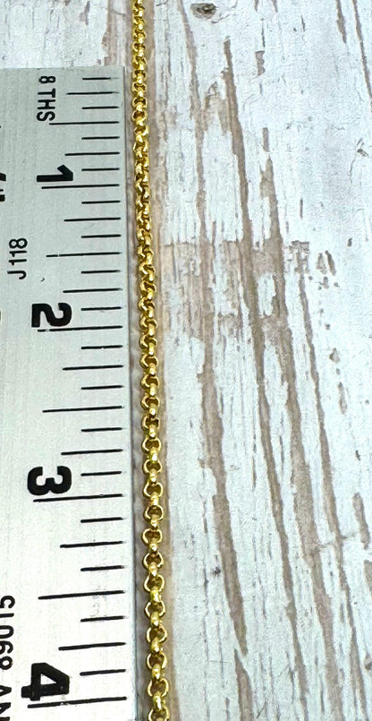 Chaîne Rolo ronde de 2,6 mm, plaqué or 18 carats satiné - S085-CH