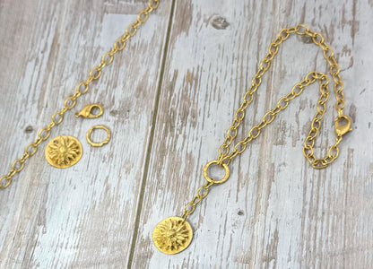 Chaîne maillons 9x6mm, Plaqué or 18k finition satinée - S082-CH