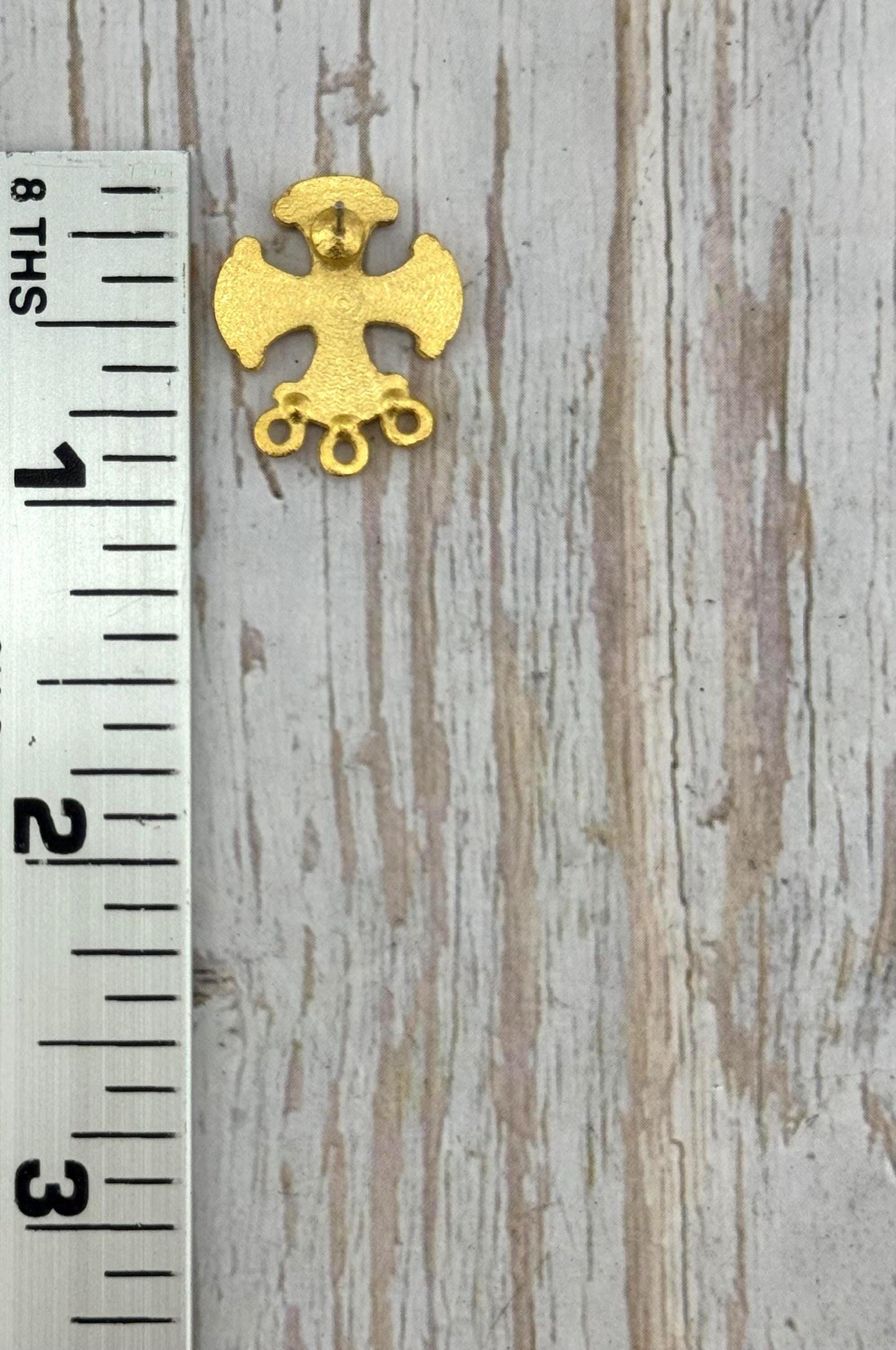 Iron Cross Earrings, Satin 18k Gold Plated - ST604