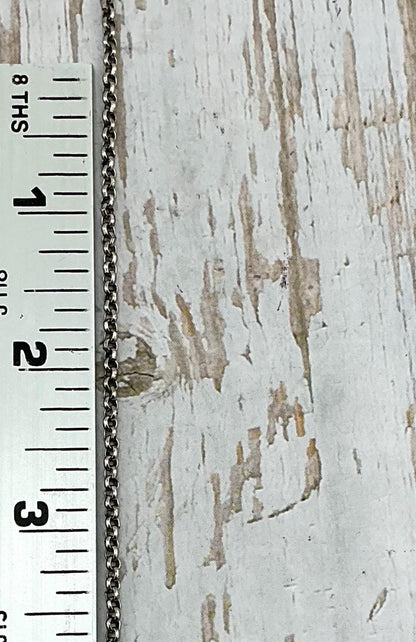 Cadena Belcher Delicada de 2,6 mm, Baño de Peltre Envejecido - P056-CH