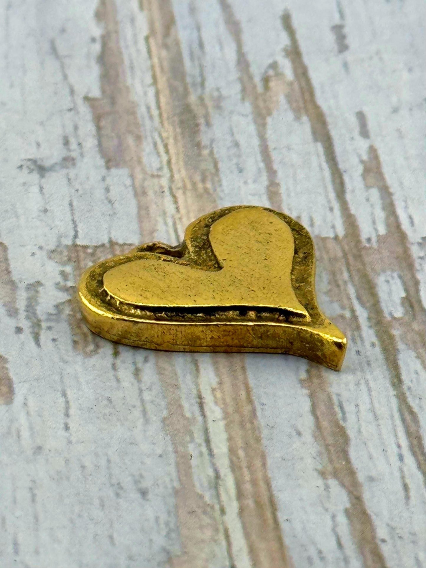 Breloque Cœur Bohème, Plaqué Or 18 carats Vieilli - AG007