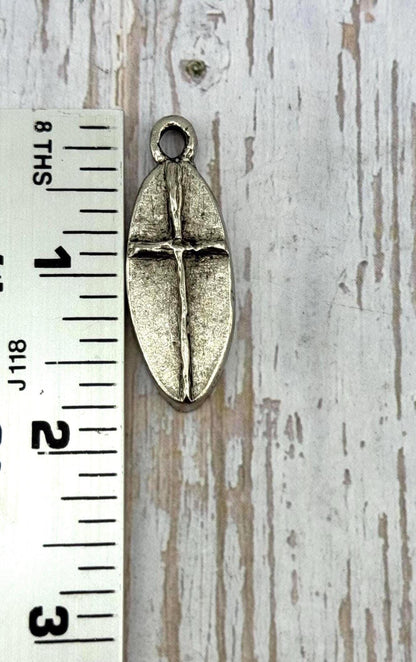 Large Cross Pendant, Antiqued Pewter - PT468