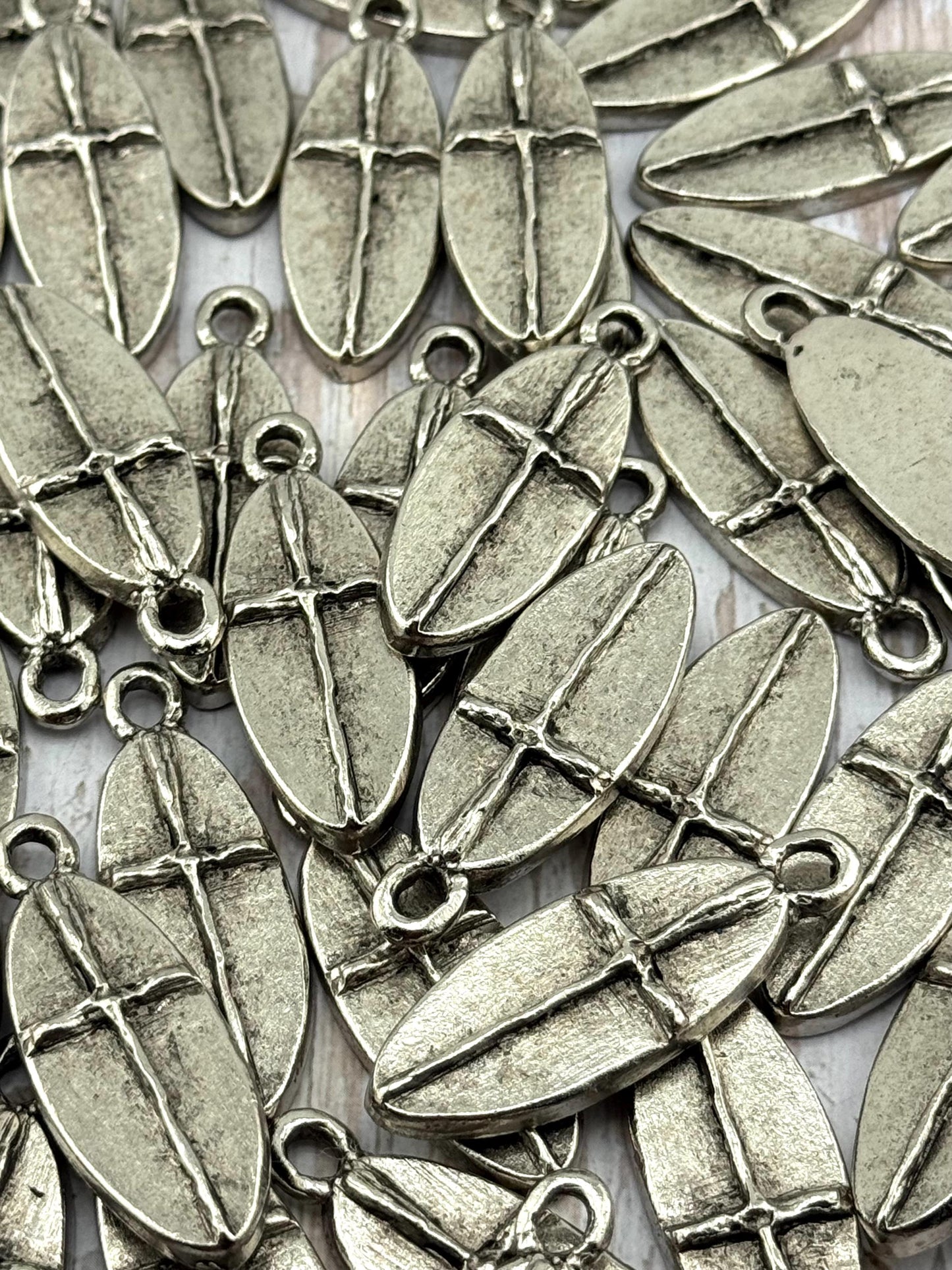 Large Cross Pendant, Antiqued Pewter - PT468