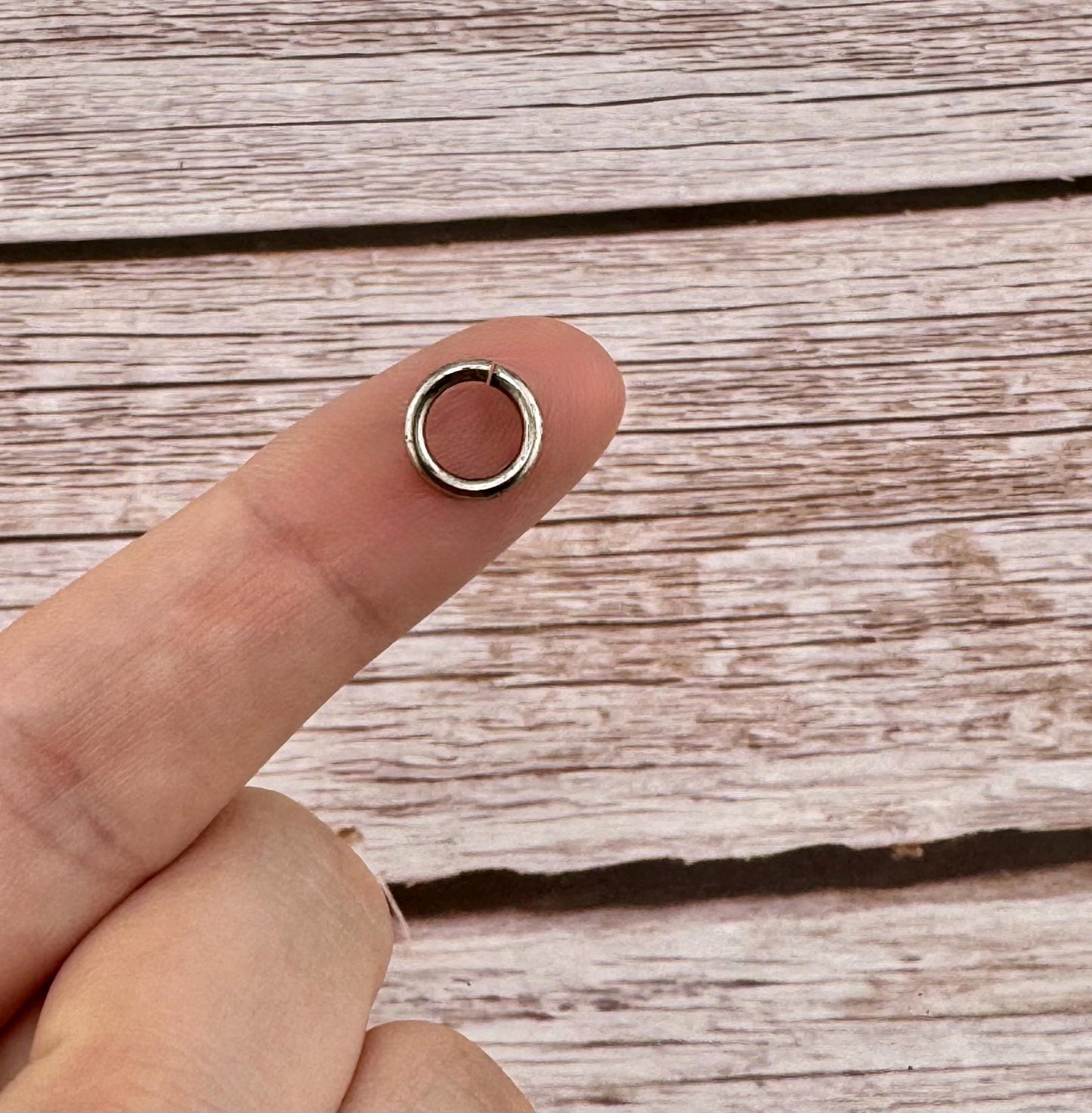 9mm 15 Gauge Bulk Jump Rings by Weight, Antiqued Pewter Plated - P039-JR