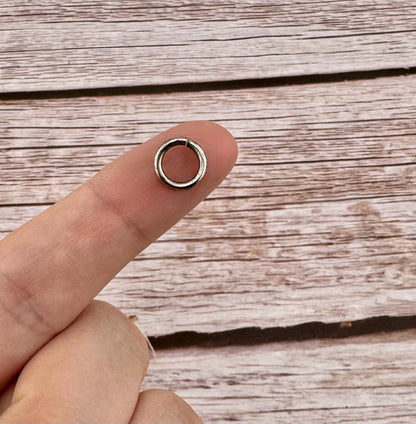 9mm 15 Gauge Bulk Jump Rings by Weight, Antiqued Pewter Plated - P039-JR
