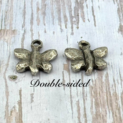 Artisan Butterfly Charm, Antiqued Pewter - PT486