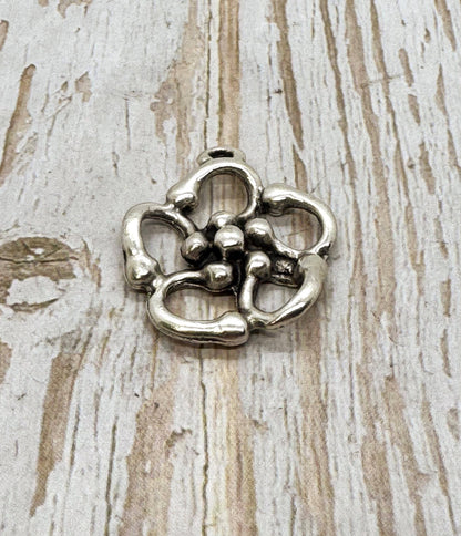 Bold Flower Pendant, Antiqued Pewter - PT398