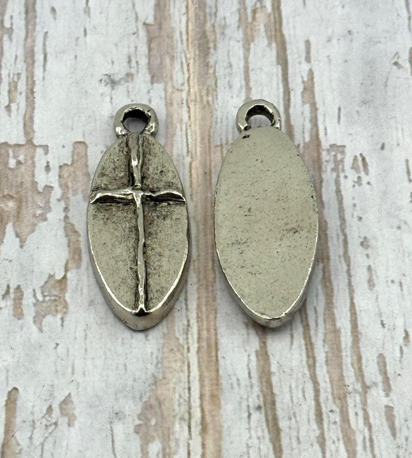 Large Cross Pendant, Antiqued Pewter - PT468