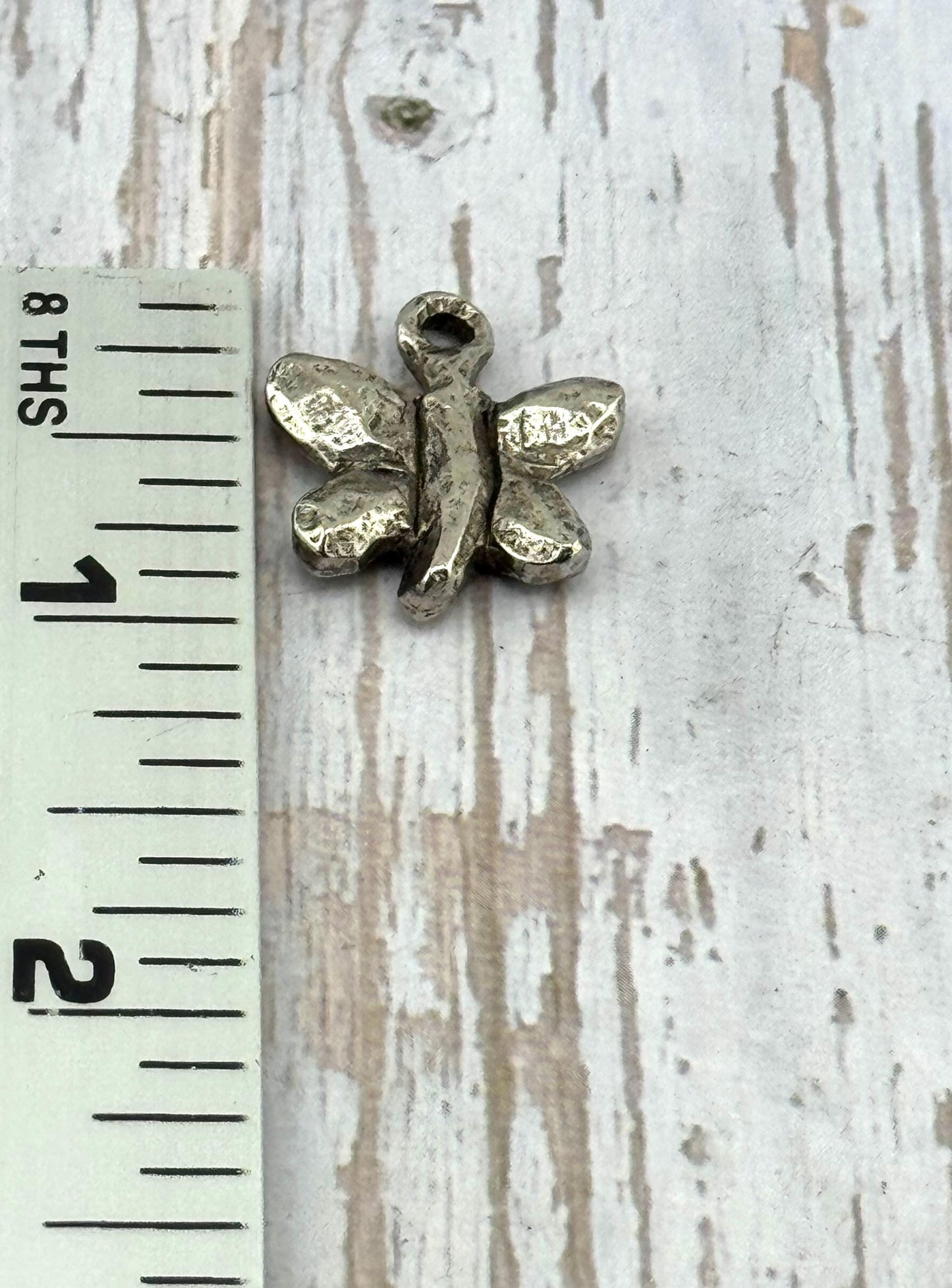 Artisan Butterfly Charm, Antiqued Pewter - PT486
