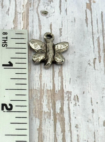 Artisan Butterfly Charm, Antiqued Pewter - PT486