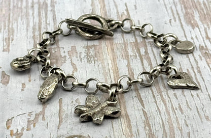 7.7mm Round Rolo Chain, Antiqued Pewter Plated - P040-CH