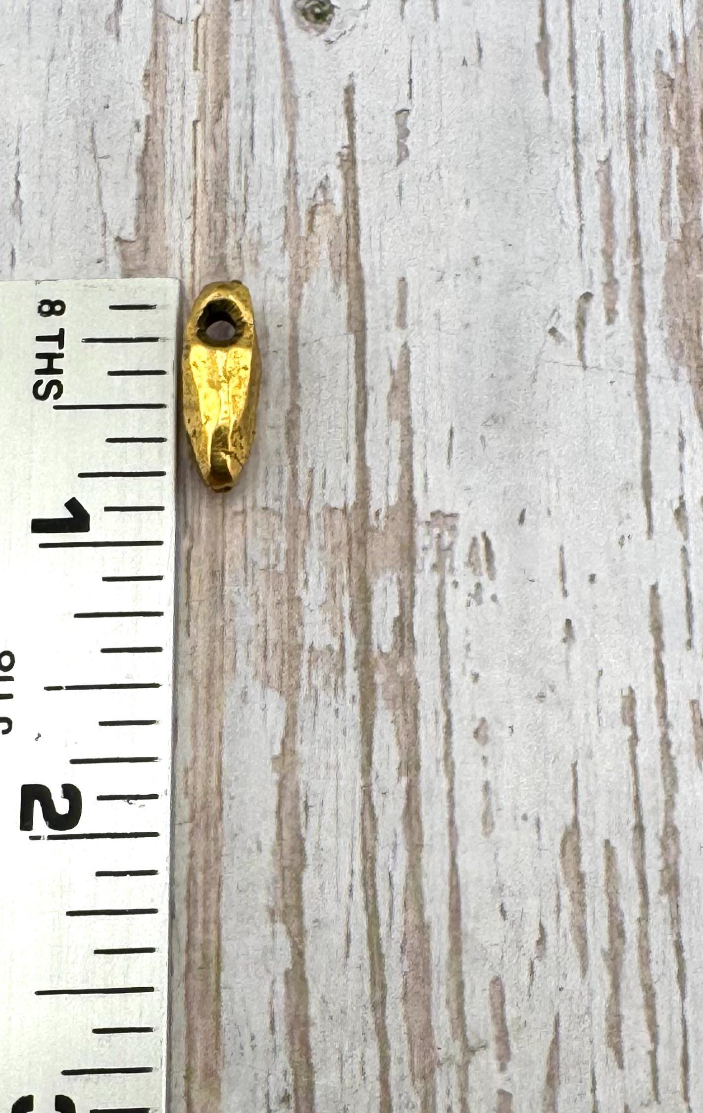 Artisan Faceted Drop Bead, Antiqued 18k Gold Plated - AG142
