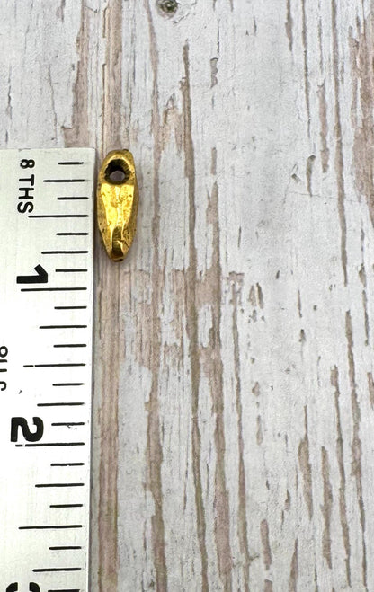 Artisan Faceted Drop Bead, Antiqued 18k Gold Plated - AG142