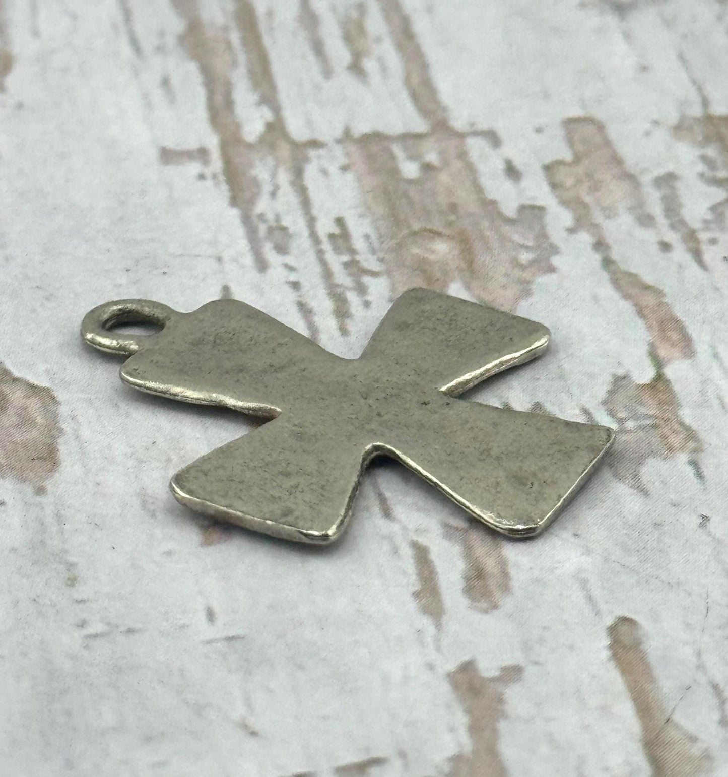Large Cross Pendant, Antiqued Pewter - PT409