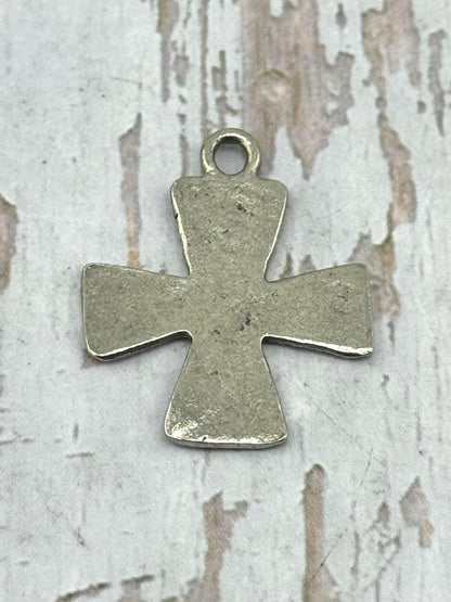 Large Cross Pendant, Antiqued Pewter - PT409