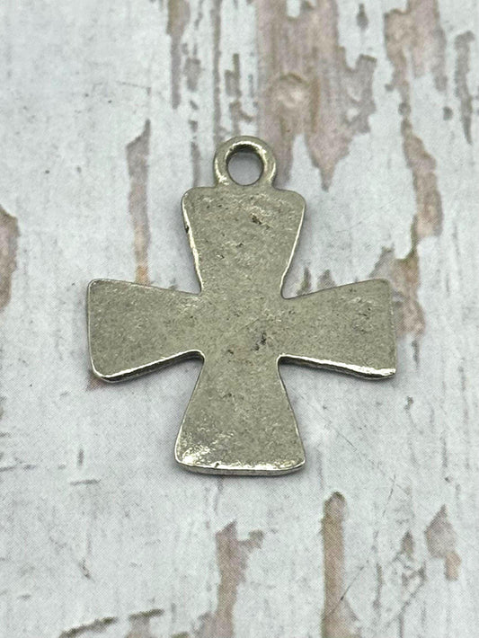 Large Cross Pendant, Antiqued Pewter - PT409