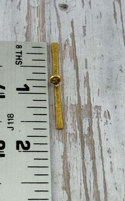 Large Hammered Round Toggle Clasp, Antiqued 18k Gold Plated - AG022