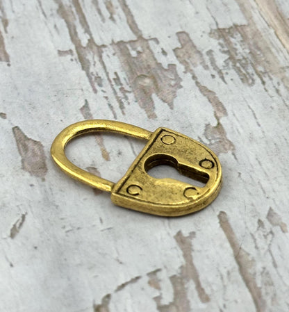 Pendentif Cadenas, Plaqué Or 18 carats Vieilli - AG556
