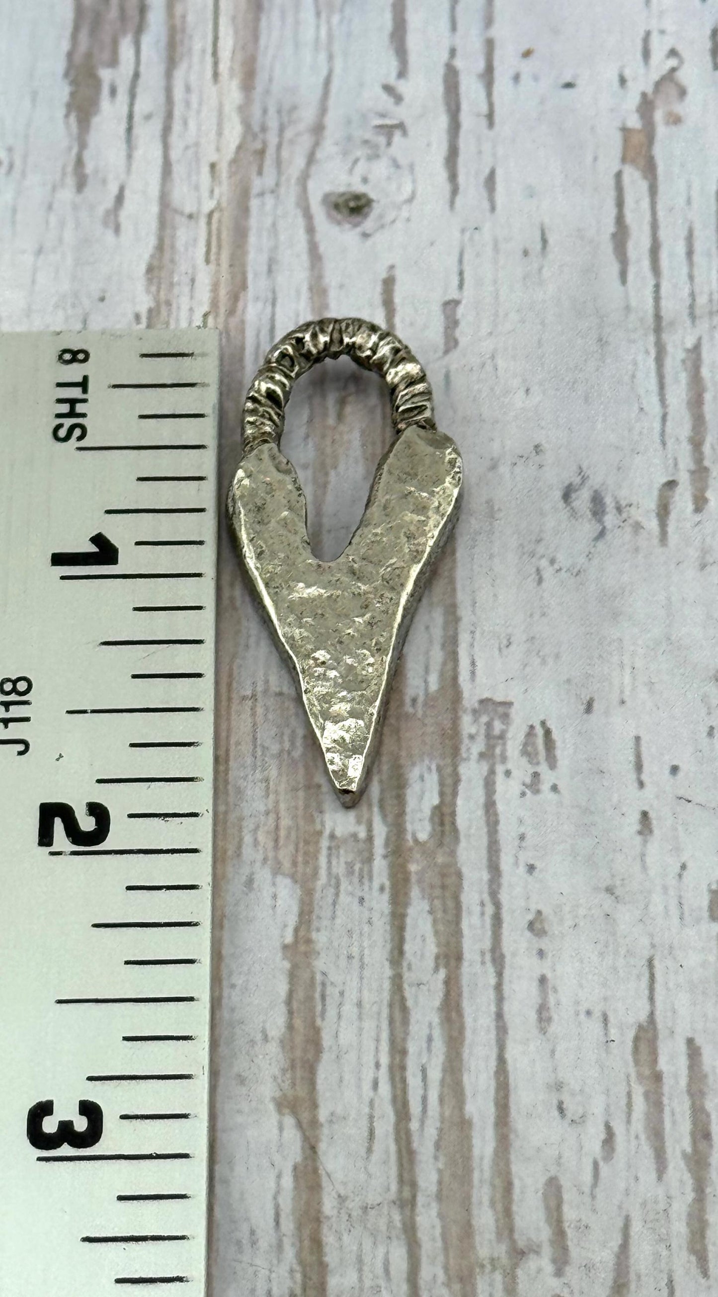 Hammered Heart Pendant, Antiqued Pewter - PT469