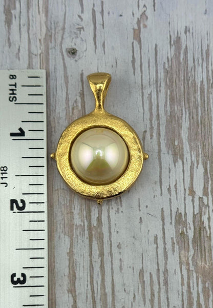 Grand Charm Perle AB, Plaqué Or 18k Vieilli - AG591
