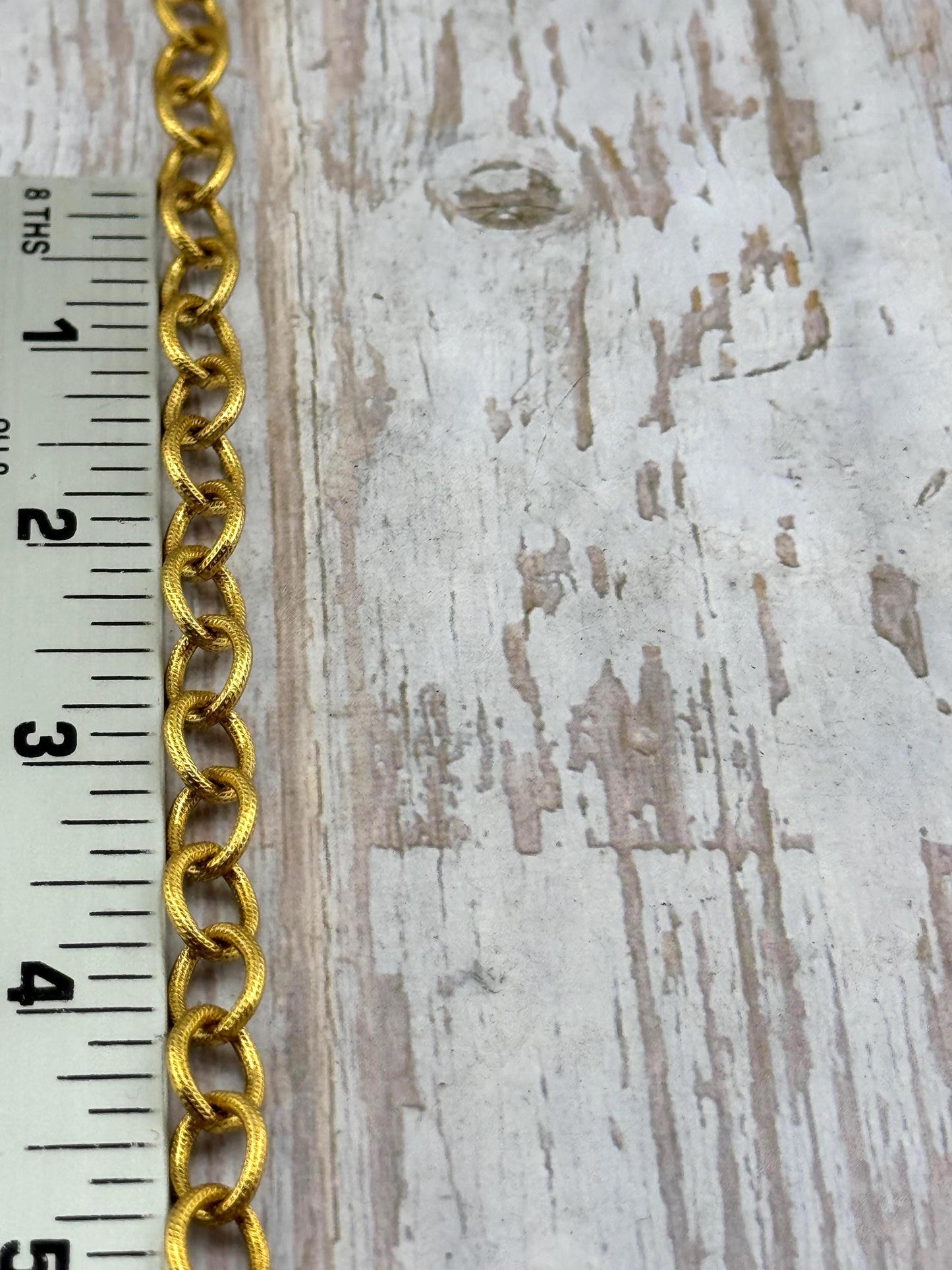 Large Oval Textured Cable Chain, Antiqued Gold Plated - G104-CH