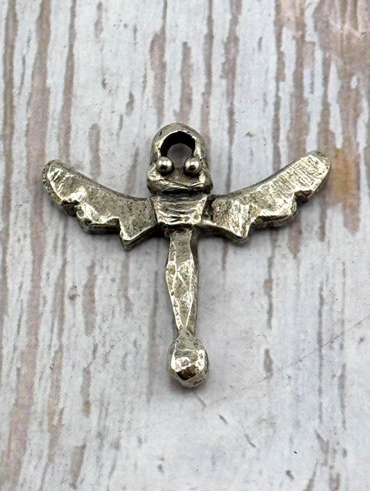 Artisan Dragonfly Charm, Antiqued Pewter - PT482