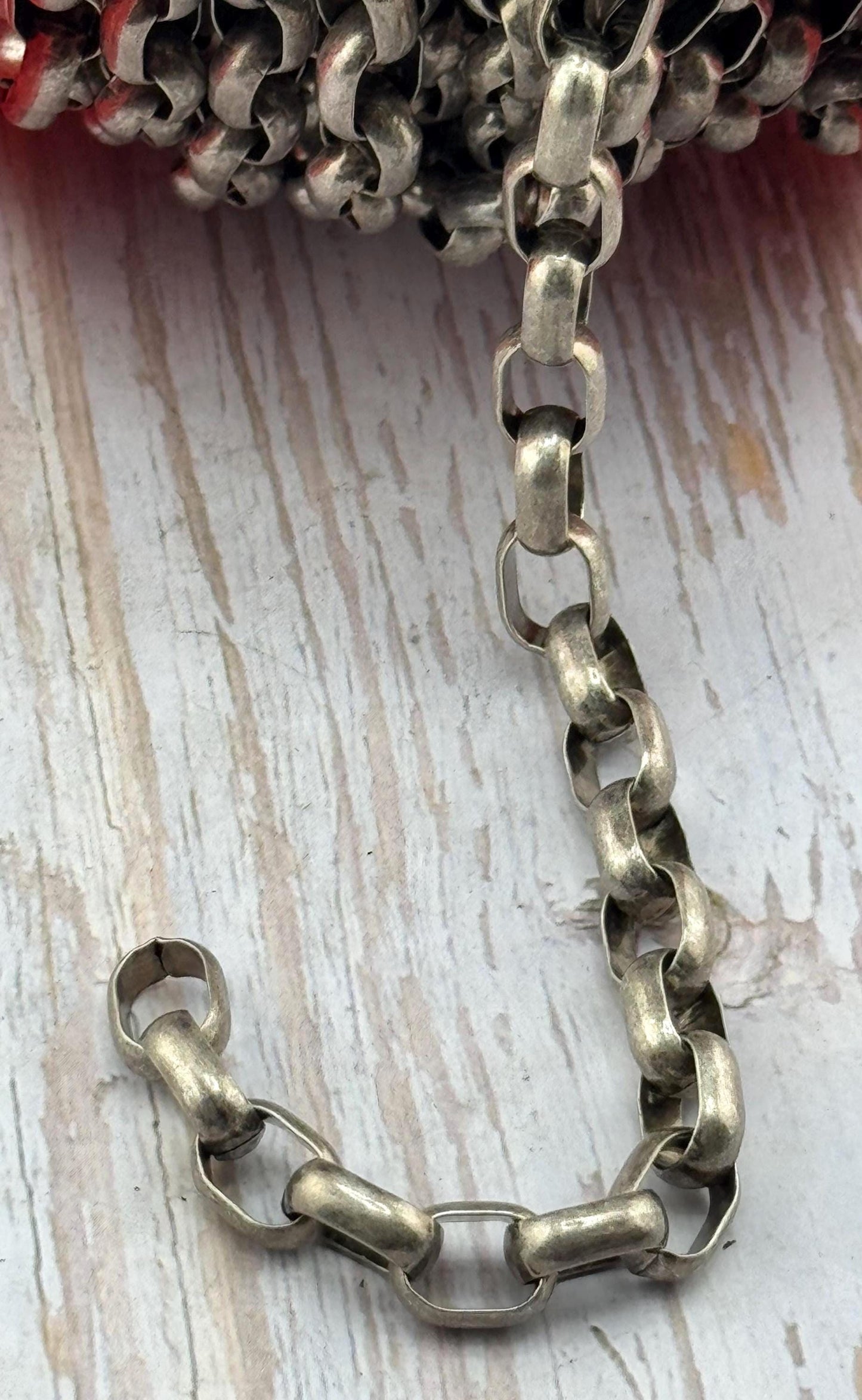 Chunky Oval Link Chain, Antiqued Pewter - P020-CH