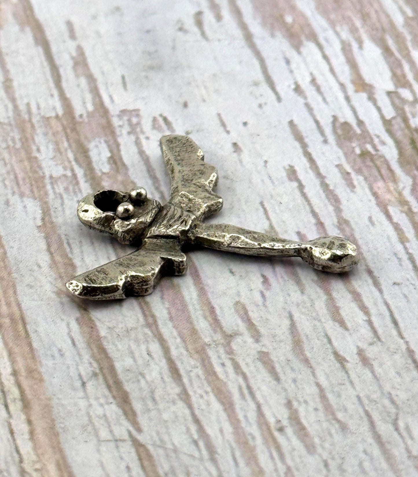 Artisan Dragonfly Charm, Antiqued Pewter - PT482