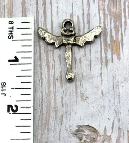 Artisan Dragonfly Charm, Antiqued Pewter - PT482