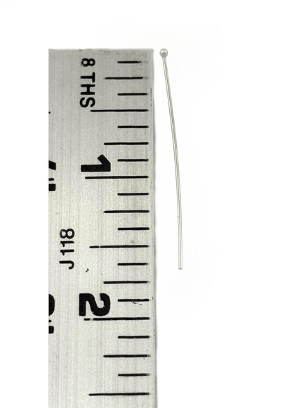 Tiges à tête boule de 50 mm, calibre 20 (lot de 50), plaqué étain vieilli - PT534