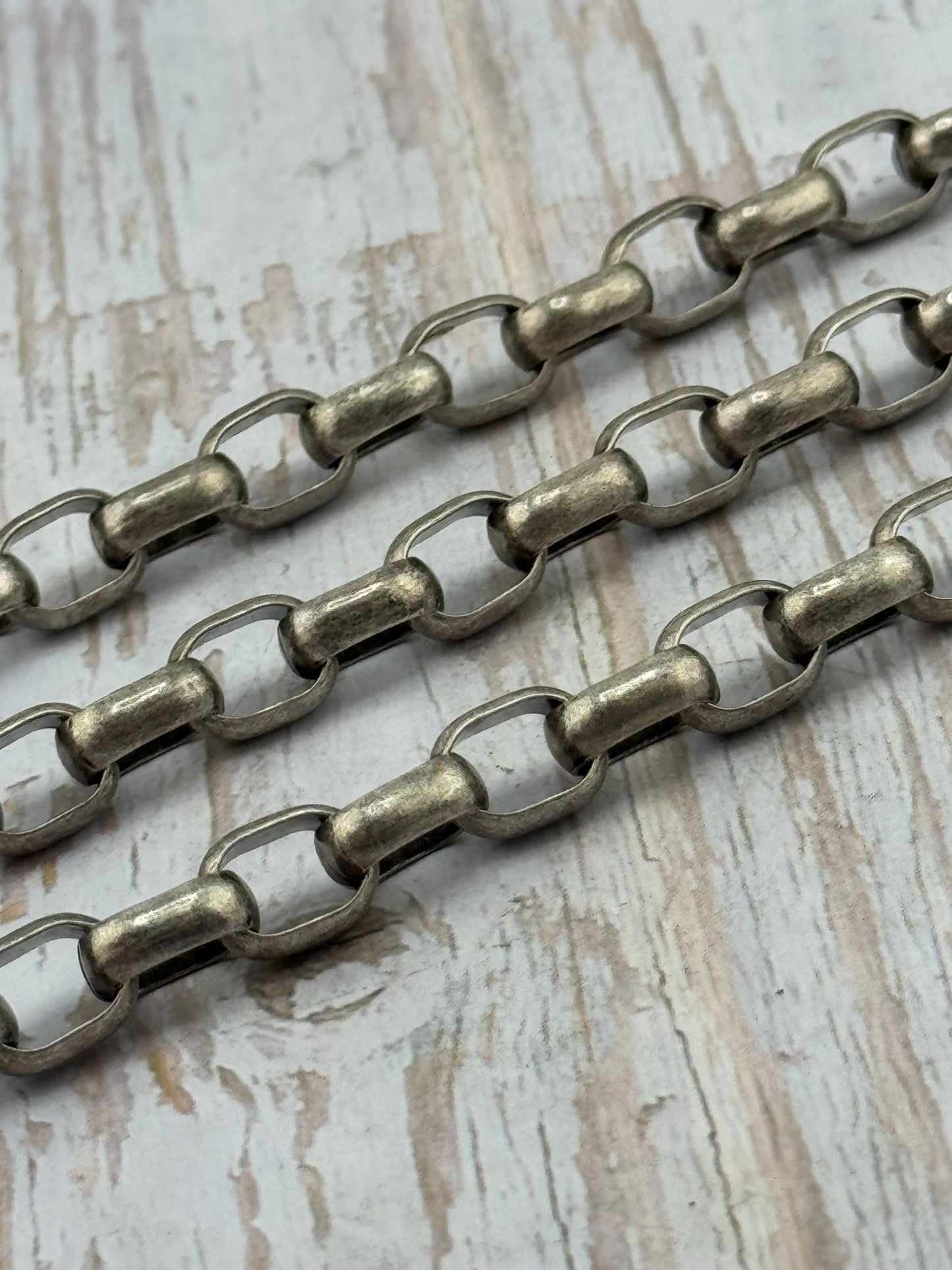 Chunky Oval Link Chain, Antiqued Pewter - P020-CH